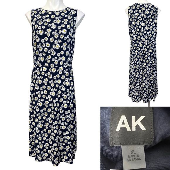 Anne Klein Dresses & Skirts - Anne Klein swing dress sleeveless floral midi dress XL